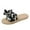 Black, variant on HBYJLZYG Espadrille Flat Slide Sandals For Women, Summer Casual Comfy Bowknot Slip On Beach Slipper Sandals