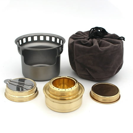 Alcohol Stove Camping Supplies Cooking Outdoor Outdoors Equipment Accessories Furnace Camp Mini Camp Cooking Supplies Hiking (HW5-grey)