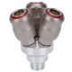 thumbnail image 2 of 3 Way Quick Coupler ExplosionProof SelfLocking Round Pneumatic Connection Accessories, 2 of 4
