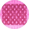 thumbnail image 1 of Ahgly Company Indoor Round Oriental Pink Modern Area Rugs, 8' Round, 1 of 4