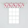 thumbnail image 2 of Ambesonne Butterfly Valance Pack of 2, Poppy Flora Blossoms, 54"X12", Pink Reseda Green Blue, 2 of 3