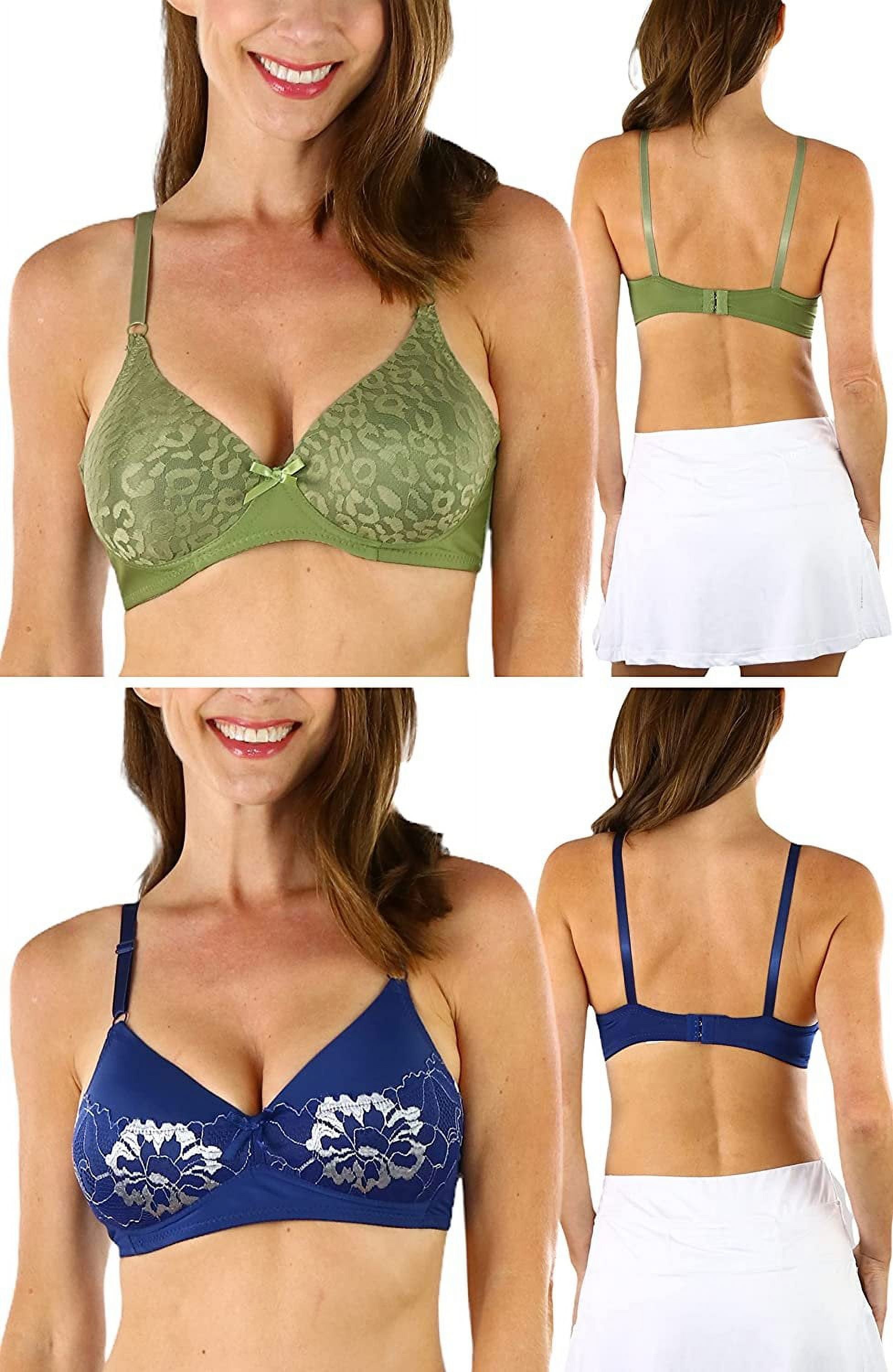 ToBeInStyle Women's Pack of 6 Random Assorted Print Wireless Bras - Assorted - 40C