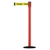 TENSABARRIER 890B-33-21-21-STD-NO-YDX-C Barrier Post w/ Belt,Red,Black No Scuff