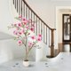 thumbnail image 4 of QinaQin Árbol artificial de magnolia con flores rosas, disponible en 4, 5 o 6 pies, ideal para decoración de hogar, oficina, hotel o interiores y exteriores, 4 of 8