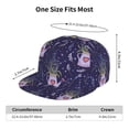 thumbnail image 6 of Haiem Lavender Flowers Classic Snapback Cap Flat Bill Hat Baseball Cap Adjustable Size Cotton Dad Hat, 6 of 9