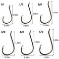 thumbnail image 2 of 100pcs Circle Fishing Hooks 1# 1/0 5/0 Ultra Sharp Carbon Steel Octopus Offset, 2 of 5