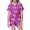 Purple, variant on Weebloom Little Girl Pajamas Cute Bow Set Soft Printed Pajamas Short Sleeve Button Down Tops And Shorts Kids Toddler Sleepwear Nightwear Pjs Loungewear Purple 6-7 Years