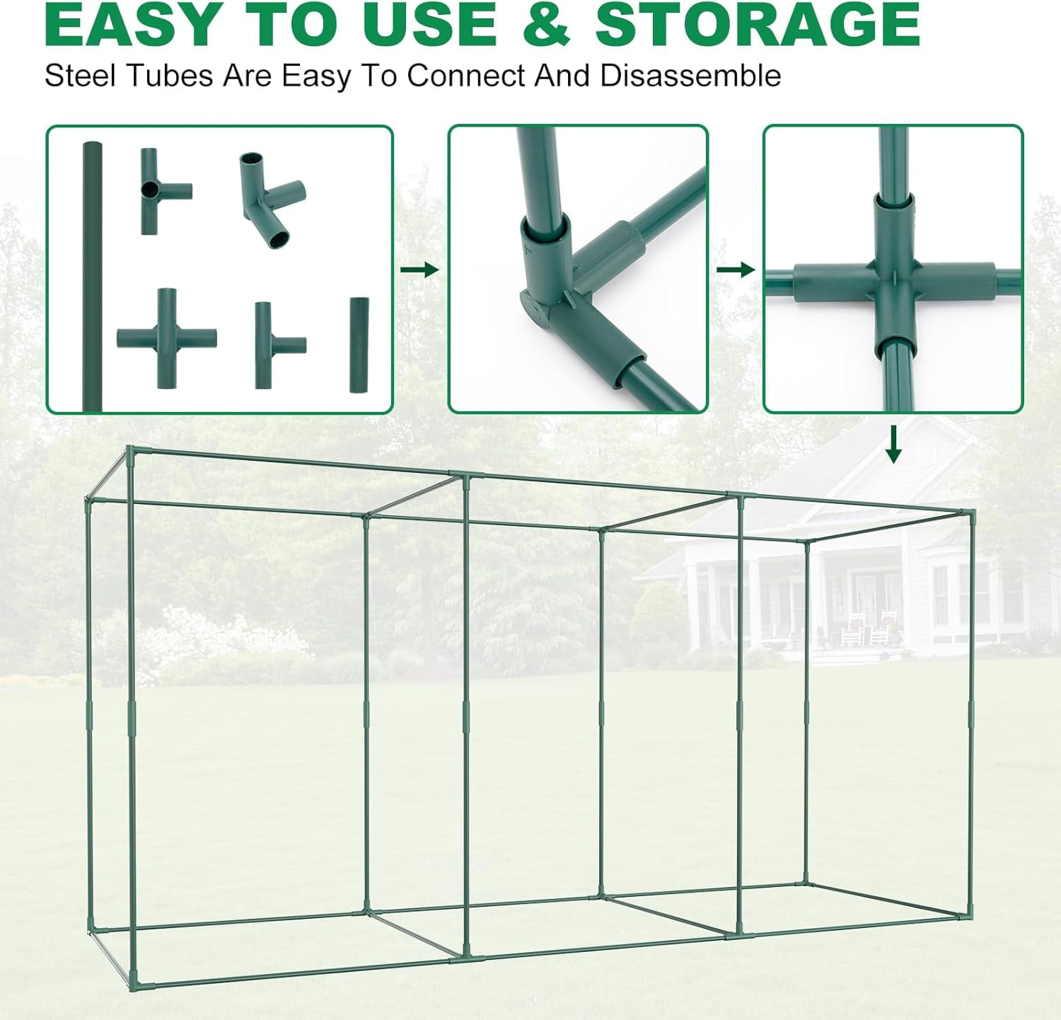 Crop Cages for Garden Plant, 11.8x3.9x6 Ft Plant Protection Tent