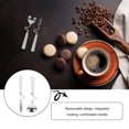 thumbnail image 4 of 2pcs Spoons de postre de acero inoxidable Práctico Curvado Café Cucharas de agitación (Plata), 4 of 5