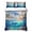 Blue White Yellow, variant on Full Quilt Set 78''x90'', Orange Gray Coral Coastal Lightweight Bedspread Coverlet Set with 2 Pillow Shams, Summer Beach Seaside Nautical Breathable All Season Quilt Bedding for Bedroom/Guest Room