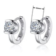 thumbnail image 5 of Wedding Women 925 Silver Hoop Earring Luxury Round Cut Cubic Zircon Jewelry, 5 of 5