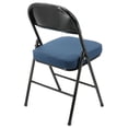 thumbnail image 3 of Elama 4 Piece Metal Folding Chair with 2.2 Inch Padded Seats in Dark Blue, 3 of 5