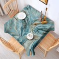thumbnail image 2 of Blue Gold Marble Pattern Square Tablecloth,Waterproof Square Table Cover,Wipeable Spillproof Washable Table Cover for Home Kitchen Party Decor 42"X42"(107x107cm), 2 of 6