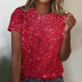 thumbnail image 2 of Tops de Algodón para Mujeres Impreso Cuello Redondo Mangas Cortas Casual, Camiseta para el Hogar Y el Uso Diario, 2 of 4