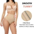 thumbnail image 3 of Vaslanda 3-pack Thong Shapewear Tummy Control Panties Body Shaper for Women Butt Lifter Waist Trainer Seamless Slimmer Panty, 3 of 7