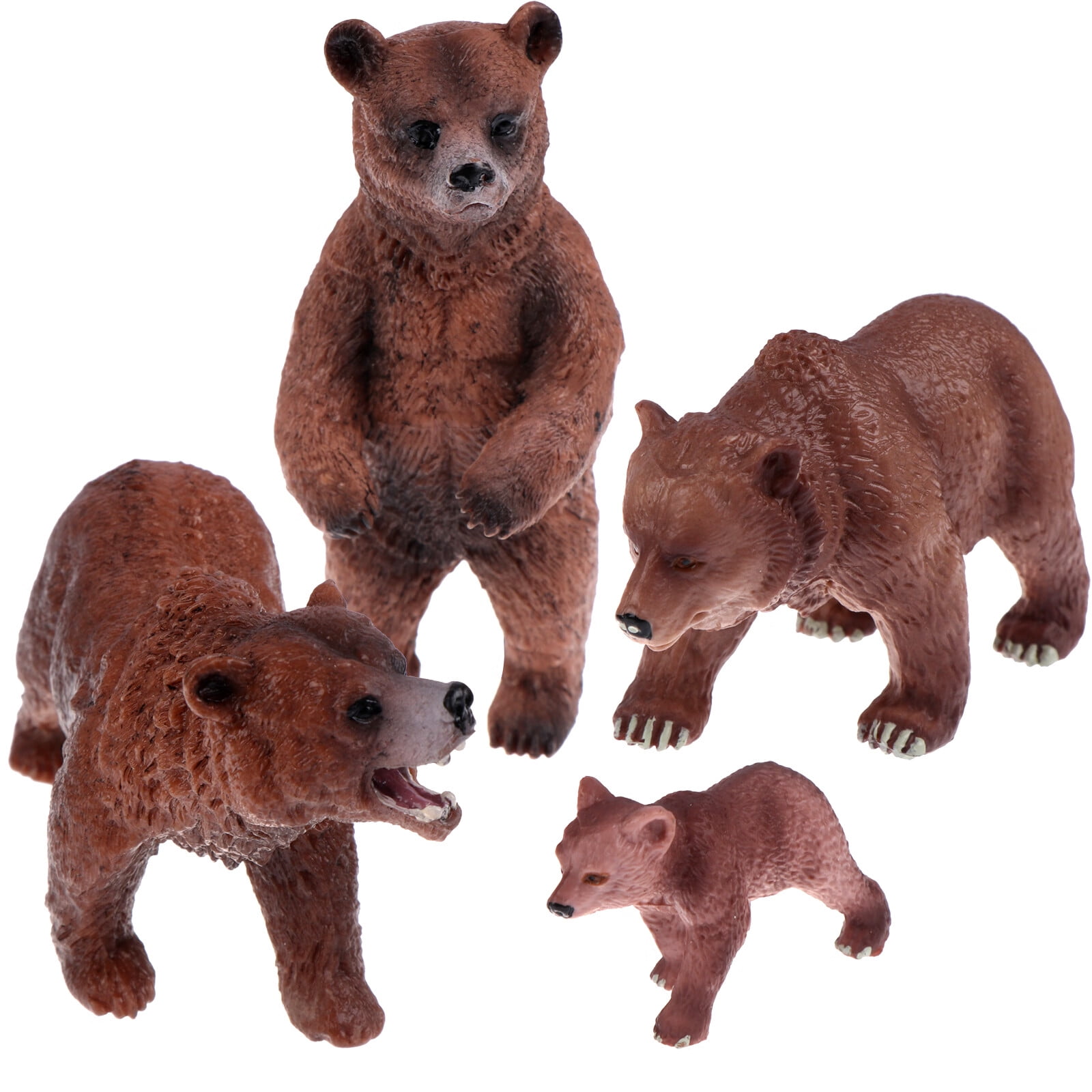 Aggressive Brown Bear Grizzly Bear Figure Animal Decor Collector Kid Toy  Gift