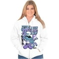 thumbnail image 3 of The Smurfs Cool Kanji Born Fly Unisex Plus Size Zip Hoodie Brisco Brands 2X, 3 of 5