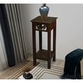 thumbnail image 3 of eHemco Plant Decorating Stand End Table Side Table with Storage Shelf, 11.8 by 11.8 by 29.5 Inches, Brown (Large), 3 of 4