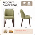 thumbnail image 6 of EOP Upholstered Dining Chairs Set of 6, Farmhouse Fabric Kitchen Chairs with Solid Wood Legs, Modern Restaurant & Cafe Side Chairs for Home Dining Room, Green, 6 of 9