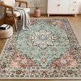 thumbnail image 3 of 5x7 Vintage Floral Area Rug, Washable Non-Slip Stain Resistant Soft Carpet for Living Room Bedroom Farmhouse Hallway, 3 of 18