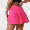 thumbnail image 3 of Falda de tenis plisada colorida para mujer, falda corta deportiva de secado rápido antiexposición, falda de yoga para golf, 3 of 6