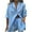 Blue, variant on Maean Women's Cotton 2 Piece Outfits Button Down Half Sleeve Shirt and Summer High Waist Drawstring Shorts Sets
