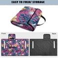 thumbnail image 5 of COEQINE Golf Cart Seat Cushion Cover, Portable Design Folds with Handle, Universal Fit 51.2x30.3", Quilted Comfort Padding with 4 Pockets, for 2/4 Person Seats, Tropical Plumeria Leaf Pink, 5 of 8