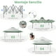 thumbnail image 5 of Carpa Plegable Costway 4x4m Gazebo Pop-Up cenador de Jardín Verde con 4 Varillas reforzadas, 5 of 10