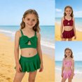 thumbnail image 6 of Kids Girls Swimsuits Swimsuit With Shorts Bathing Suit 2 Piece Toddler Girl Bathing Suit Girl Bathing Suits Size 4-5 Years, 6 of 7