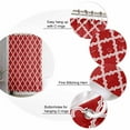 thumbnail image 3 of Red Shower Curtain, 36" x 72", Moroccan Geometric Abstract Waterproof Bathroom Curtain Washable Shower Curtain Set with 12 Hooks, 3 of 6