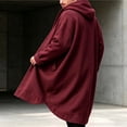 thumbnail image 6 of IROINNID Mens Hooded Long Overcoat Button Front Winter Warm Coat with Side Pockets Solid Color Wool Blend Long Sleeve Casual Outerwear for Daily Commute and Weekend Wear, 6 of 8