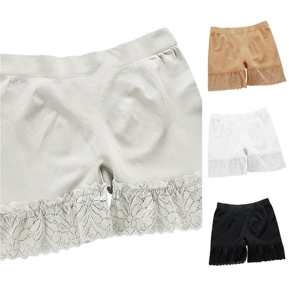 Jane Wardrobe Women's Lace Anti-Chafing Safety Shorts, One Size Nylon Under Dress Shorts, 1 Piece, One Size