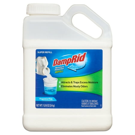 DampRid Moisture Absorber Refill Fragrance Free 7.5lbs, 1 Count, Model FG37