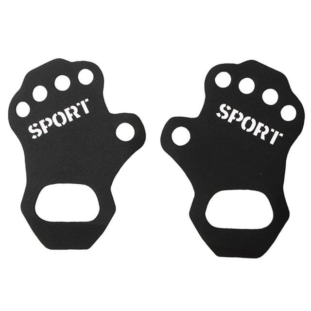 FLhrweasw Empuñaduras Gimnasia Antideslizante Empuñadura Mano Protector Palma para Mujeres Hombres (L Negro)