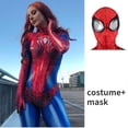 thumbnail image 1 of Araña Cosplay hombres mujer Sexy Zentai traje Spandex mono superhéroe Zentai disfraz Halloween carnaval fiesta vestido monomono y máscara1170cm Deng Xun unisex, 1 of 2