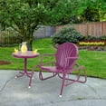 thumbnail image 2 of Northlight Outdoor Retro Metal Tulip Glider Patio Chair, Purple, 2 of 5