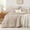 Khaki, variant on Khaki Oversized Super King Plus Comforter Set 128x120, 3 Pieces Extra Large King Size Bedding Set, Chevron Textured Warm Boho Bedding for Oversized Beds