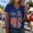 Blue, variant on MAIHAN 250 Years America Shirt Women 4th Of July Shirt 250 Years Independence Tee Summer T Shirt Funny Tshirts Shirts for Women