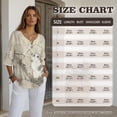 thumbnail image 7 of Xoenoiee Cat Cherry Blossom Print Women's Vintage Linen Tops 3/4 Sleeve Boho Summer Graphic Tees Tunic Shirts Casual Loose Button Blouses, Size S, 7 of 7
