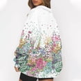 thumbnail image 4 of Qiopertar Chandail en Molleton à Manches Longues Imprimé Col Rabattu Fermeture Éclair Mode Décontractée pour Femmes Blouse en Solde Livraison Gratuite jusqu'à 90 % de Réduction, 4 of 6