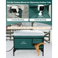 thumbnail image 3 of Clawsable Winter Elevated Outdoor Heated Cat House – Waterproof ,Insulated  Raised Base Design for Cold & Wet Protection, Dual Safety Doors, Openable Roof, Includes Heating Pad,Dark Green(S), 3 of 7
