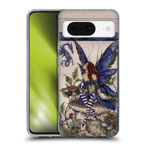Head Case Designs Officially Licensed Amy Brown Pixies Bottom Of The Garden Soft Gel Case Compatible with Google Pixel 8