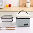 thumbnail image 1 of Exclusive Offers,Insulating Lunch Bag With Waterproof Double Layer Design For Bento Milk Bottle And Meal Boxes Cooler Bag,PENDANE,Gray, 1 of 9