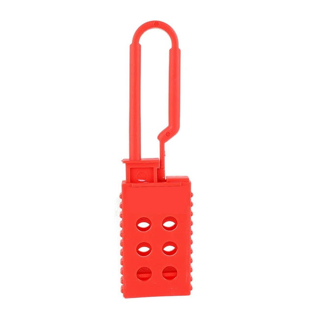 Cerrojo de bloqueo de seguridad Aislamiento Cerradura de 6 orificios Expansor Cerradura de cerrojo de seguridad aislada para equipos industriales Rojo 4,55 x 15,7 cm