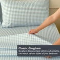 thumbnail image 2 of NSNLGSGC Light Blue Gingham Twin Sheet Set, Soft Brushed Microfiber 3-Piece Blue Plaid Twin Bed Sheets, 2 of 7