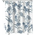 thumbnail image 5 of Vintage Floral Plant Shower Curtain, Blue Spring Summer Shower Curtain Set with Hooks, Spring Summer Waterproof Fabric Shower Curtains for Bathroom Decor, 36x72 Inch Bath Curtain, 5 of 6