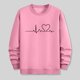 thumbnail image 5 of Amzcrzy Sudadera Para Hombre, Con Estampado De Corazones, Informal, De Manga Larga Y Cuello Redondo, Con Capucha, Color Rosa, 3Xl, 5 of 6