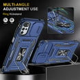 thumbnail image 5 of ELEHOLD Heavy Duty Rugged Case for Motorola Moto G22 6.5" 2022, Full Body Protection with Camera Lens Cover Magnetic Metal Ring Holder Kickstand Anti-Scratch Shockproof Case, Navyblue, 5 of 7