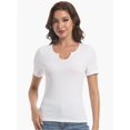thumbnail image 4 of Long Sleeve Shirts for Women Basic Casual V Neck Tops Ribbed Slim Fitted Blouse, 4 of 6