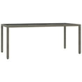 thumbnail image 2 of vidaXL 7 Piece Garden Dining Set with Cushions Grey Poly Rattan, 2 of 5